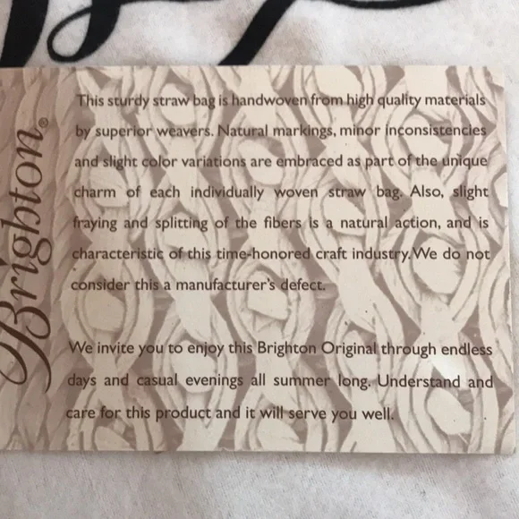 NWT Brighton Patience style Straw and Leather Handbag with shoulder strap - Picture 9 of 11